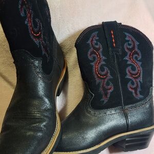 Ariat Blue and Red Western Boots